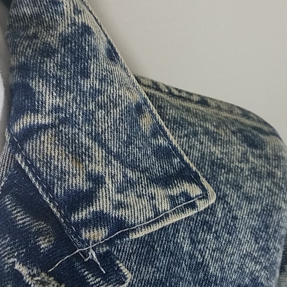 No Excuses Women's Vtg Acid Stone Wash Jean Jacket - Picture 11 of 15